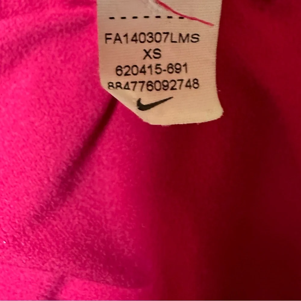 Nike Pro Dri Fit Pink Turtleneck Workout Top Size XS Excellent Condition